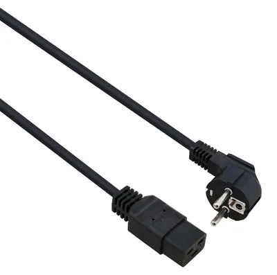 Immagine prodotto di HERWECK Helos - Cavo di alimentazione - CEE 7/7 (M) angolato a IEC 60320 C19 dritto - 250 V - 10 A - 1,8 m -