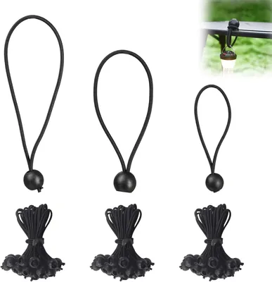 Produktbild von Spannbänder 10/15/20 cm, schwarze Gummispanner, zum Sichern von Ladungen