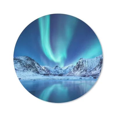 Produktbild von MuchoWow® Mauspad Mousepad Nordlichter - Eis - Schnee - Norwegen 20x20 cm - Mousepads - Maus Mat - Pad - Mausunterlage - Schreibtischmatte