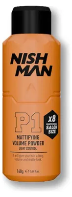 Obrázek produktu pro Nishman | Pudr na vlasy P1 - 160g - Objem - Matný povrch - Profesionální styling pro muže