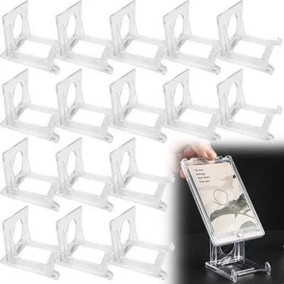 Produktbild von Präsentationsständer verstellbar - 16 Stück transparentes Kunststoff
