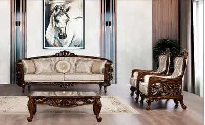 Produktbild von Garnitur Gruppe Sofagarnitur 3+1+1 Sitz Sofa Sessel Sofas Stoff Wohnzimmer 3tlg