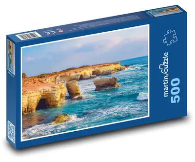 Produktbild von Puzzle 500 Felsige Küste Zyperns - martinpuzzle
