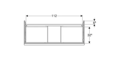 Produktbild von Geberit 502.306.JH.1, Grau, Holz, 2 Schublade(n), 1184 mm, 476 mm, 615 mm