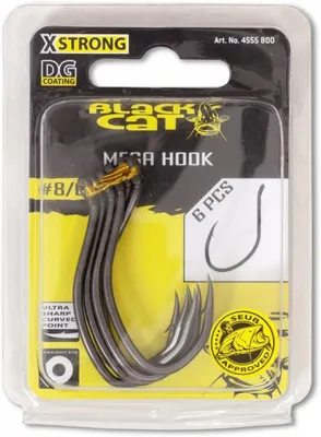 Immagine prodotto di Gancio Black Cat Mega DG Rivestimento 6 pezzi 6/0