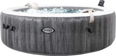 Obrázek produktu pro Intex PureSpa Greywood Deluxe, 1098 l, 6 člověk/lidí, Kulatý, Bublinková masáž, PVC, Šedá