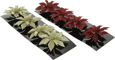 Produktbild von Kaemingk Weihnachtsblume Poinsettia Ø 8 cm verschiedene Farben