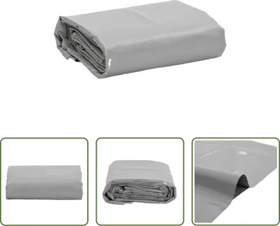 Image de The Living Store Abdeckplane Grau 4x8 m 650 g/m²