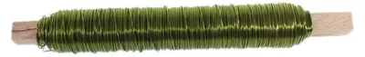 Produktbild von Deko Lackdraht 0,5 mm 100 g Bindedraht Basteldraht Wickeldraht Dekodraht olivgrün