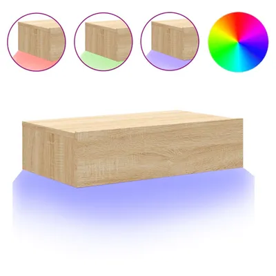 Produktbild von vidaXL TV-Schrank mit LED-Leuchten Sonoma-Eiche 60x35x15,5 cm