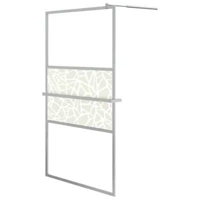 Obrázok produktu pre Sprchová stena s policou chróm 115x195 cm ESG sklo a hliník