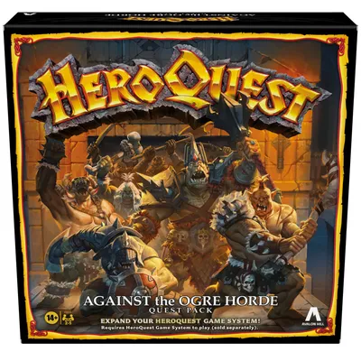 The image shows the box art for the Heroquest Ogre Horde Quest Pack board game expansion.