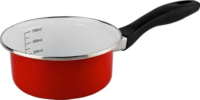 Produktbild von Schäfer Stieltopf Ø16cm Stielkasserolle 1,3L Induktion Antihaft Stieltopf Kochtopf Rot