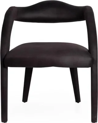 Immagine prodotto di Sedia da sala da pranzo lusso tessuto legno design sedie poltrona imbottitura nero mobili