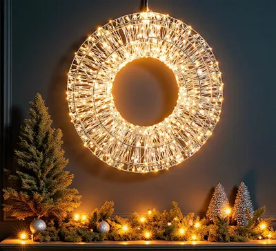 Produktbild von LED Leuchtkranz 800 LED 50cm Lichterkranz Weihnachtskranz Weihnachtsbeleuchtung Dekoration