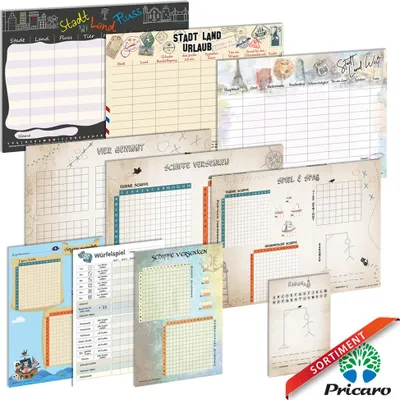 Produktbild von PRICARO Spiele "Würfelspiel", A6, 5 Stück