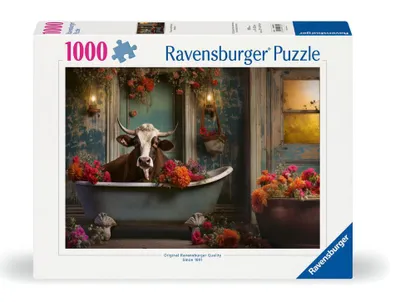 Produktbild von Ravensburger 12000782 Puzzle The cow in the bathtub 1000 Teile