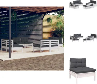 Produktbild von vidaXL 8-tlg. Garten-Lounge-Set mit Anthrazit Kissen Kiefernholz -  Gartenmöbel-Sets