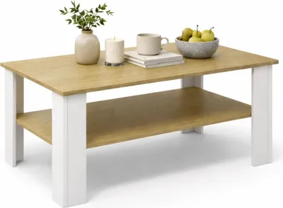 Immagine prodotto di Tavolino in legno / tavolino semplice / Dimensioni ca. H. 44 x W. 100 x D. 55 cm / Tavolo da soggiorno / Sofatic - Disalo