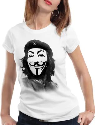 Produktbild von style3 Anonymous Kuba Liberta Damen T-Shirt Hacktivismus Netzkultur Guy Fawkes revolution, Farbe:Weiß, Größe:S