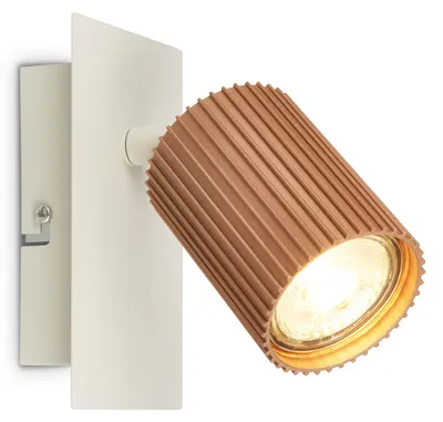 Immagine prodotto di Briloner Applique da parete orientabile 13x8x9 cm attacco GU10 max. 9W caffè-grigio caldo - Lampada da parete per camera da letto corridoio soggiorno
