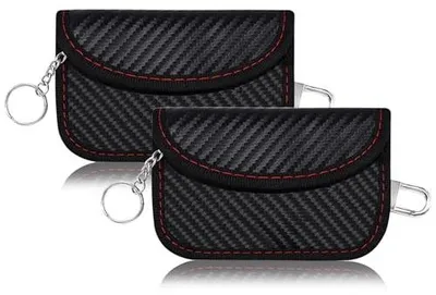 Zdjęcie produktu dla Etui ochronne na kluczyki samochodowe keyless go RFID włókno węglowe 2 szt.