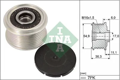 Produktbild von INA Generatorfreilauf Riemenscheibe Lichtmaschine für NISSAN NP300 Navara Pickup (D23)