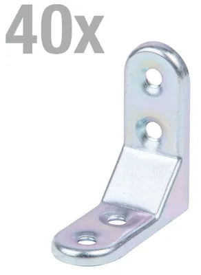 Produktbild von Alberts 40 x Zierwinkel 50 x 50 x 20 mm – verzinkt, Möbelwinkel & Eckwinkel