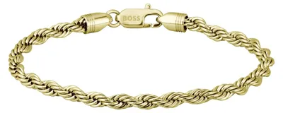 Produktbild von BOSS Jewelry Gliederarmband für Herren Kollektion MYLES aus Edelstahl und Gelbgo