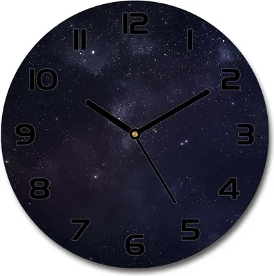 Produktbild von Wanduhr aus Glas 30fi Glasbild Glasuhr Gehärtetes Glas - schwarze-zeiger - Constellation