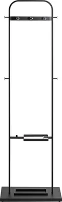 Produktbild von Garderobenständer >55551< in Haken chrom, Gestell schwarz - 54x175x30 (BxHxT)