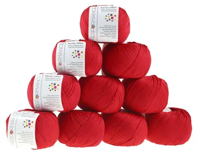 Strickwolle Dainty Cotton rot