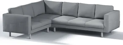 Produktbild von Dekoria Bezug für Norsborg 5-Sitzer Ecksofa, grau, Norsborg 5-Sitzer Ecksofabezug