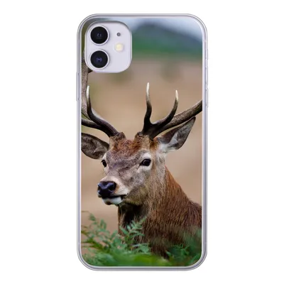 Produktbild von MuchoWow® Handyhülle Schutzhülle Hülle für iPhone 11 Hirsche - Farne - Natur Silikon Softcase Handy Hülle - Handytasche