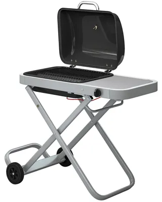 Produktbild von Outsunny Tragbarer Gasgrill 1-Brenner 2,5kW Grillwagen mit Faltbarem Rollwagen
