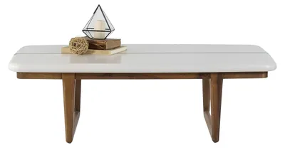 Produktbild von Couchtisch Kaffetisch Holztisch Beistelltisch Holz Weiß Wohnzimmermöbel Neu