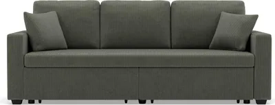 Image de Best Mobilier Cyrus - Canapé droit 3 places convertible en velours côtelé , Vert