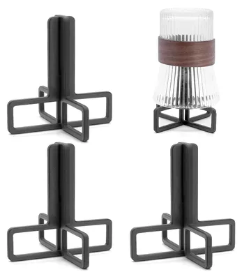 Image de Lot de 3 supports à biberons noirs, séchoir à biberons, égouttoir pour biberons, support de séchage pour biberons, support pour biberons, égouttoir pour biberons, bouteilles de soda et tasses