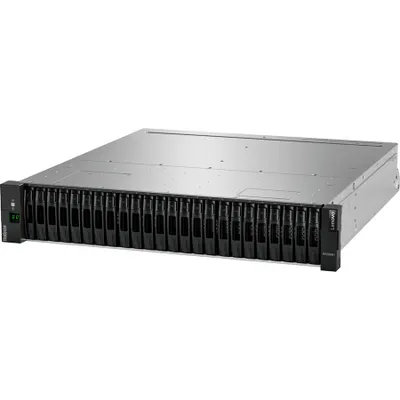 Produktbild von Lenovo ThinkSystem DE2000H, 0 TB, 24,6 kg, Rack (2U), Schwarz
