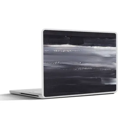 Produktbild von MuchoWow® Laptop Aufkleber Sticker Cover Farbe - Abstrakt - Schwarz 40x30 cm - Laptop Dekoration - Selbstklebend