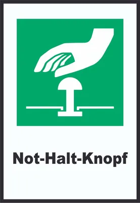 Produktbild von Not-Halt-Knopf A1 (594x841mm) Schild