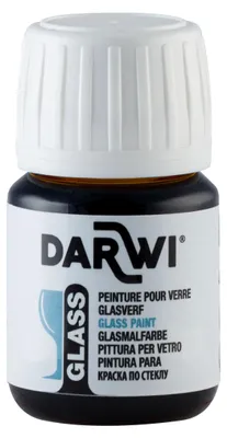 Produktbild von Darwi 5x DARWI Glasmalfarbe, Flakon 30ml, Zinnoberrot - Zinnober DA0700030490C