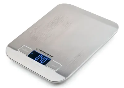 A digital kitchen scale on a white background.