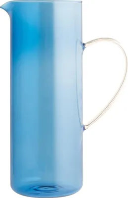 Kanne aus Borosilikatglas, hellblau, 1,25 l