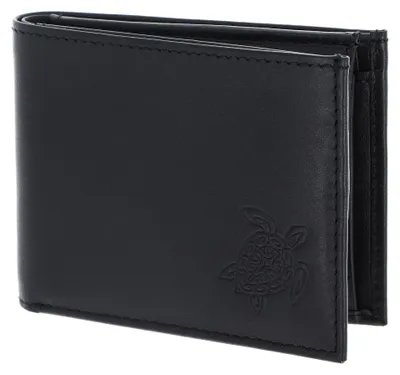 Produktbild von oxmox Leder Geldbörse Leather RFID Protect Pocketbörse Turtle 2.0 Embossed Black schwarz