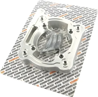 Zdjęcie produktu dla Adapter podstawy cylindra wraz ze śrubą dwustronną Stage6 R / T 70 do LC - aluminium Aprilia, Amico (1991-1992), (od 1993), GL, Sport, SR 50 (do 1994), Area 51, Gulliver, Rally, Sonic, SR, SR50, Benelli, 491, K2, Naked, Beta, Ark, Chrono, CPI, Bingo, Hussar 10mm, Po