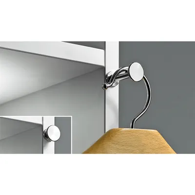 Produktbild von HETTICH Kleiderbügelhalter ausziehbar, Messing vernickelt