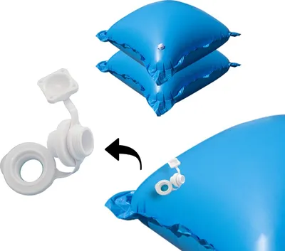 Produktbild von 2 Poolkissen Luftkissen für Winter Abdeckung Luftpolster Pool mit Ösen - Set