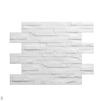 Imagen del producto de Paneles de pared 3D, paneles de techo, placas, paneles decorativos de piedra blanca, aislante térmico de poliestireno expandido (EPS). (4 unidades = 1,06 m²). ¡Grosor de 2 cm!
