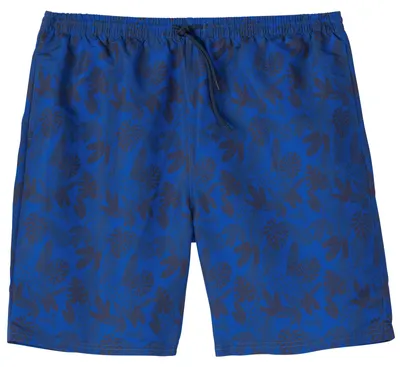 Produktbild von Bellonda Übergrößen Badeshorts blau Blätterprint